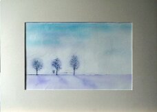 Morgenerwachen_Lothografie übermalt_b 70 x h 50 cm null